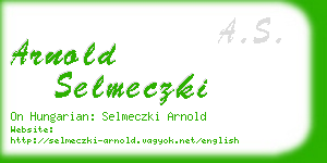 arnold selmeczki business card